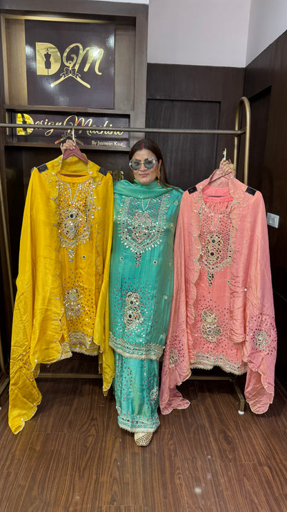 Virelle (Glass Tissue Sharara Suit)