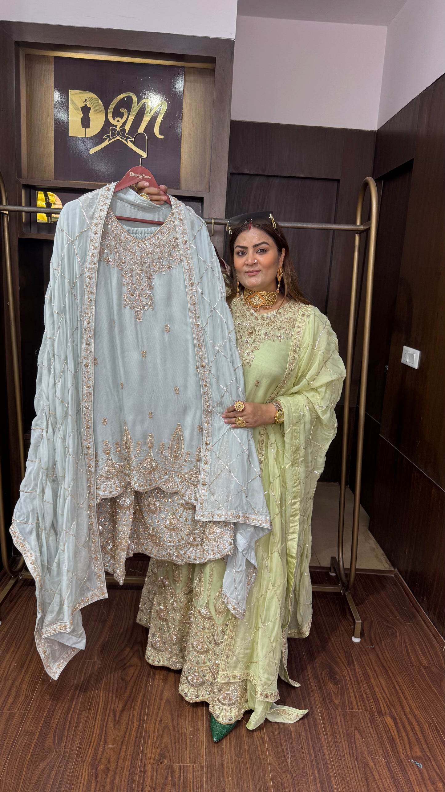Elziana (Glass Tissue Sharara Suit)