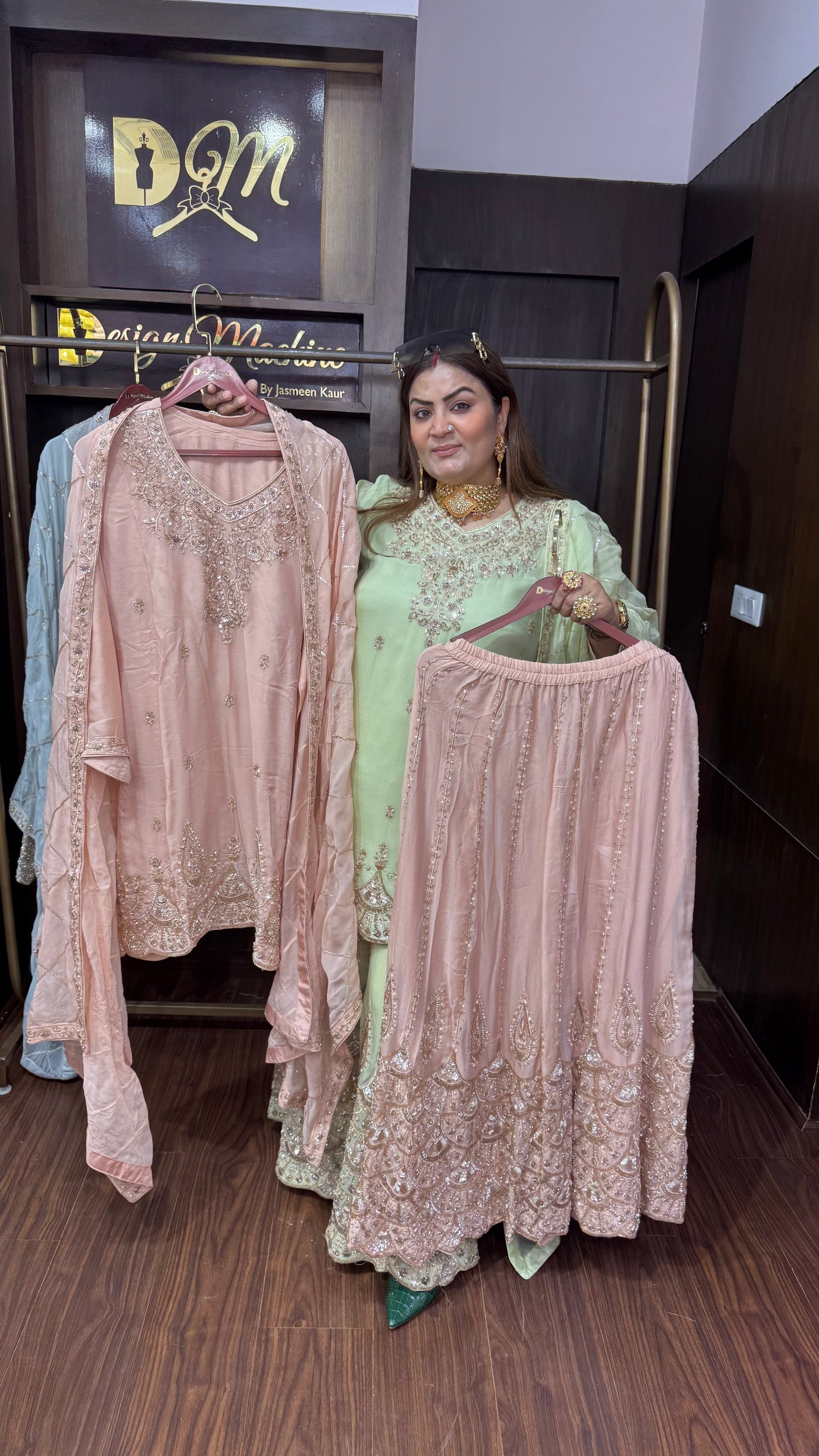 Elziana (Glass Tissue Sharara Suit)