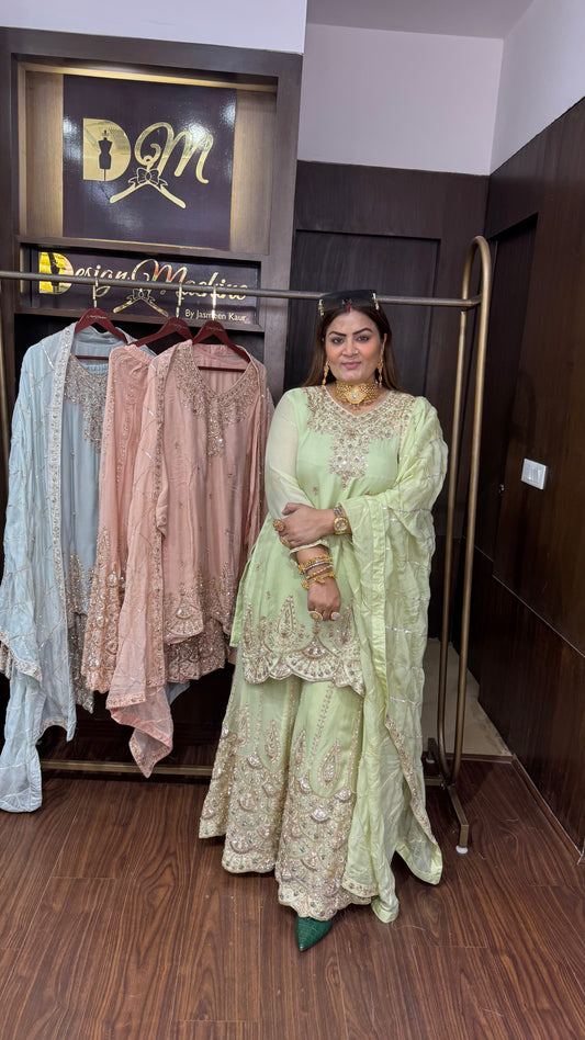 Elziana (Glass Tissue Sharara Suit)
