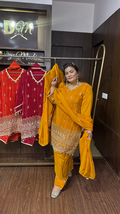 Mahira Pure Crepe Farshi Salwar Suit