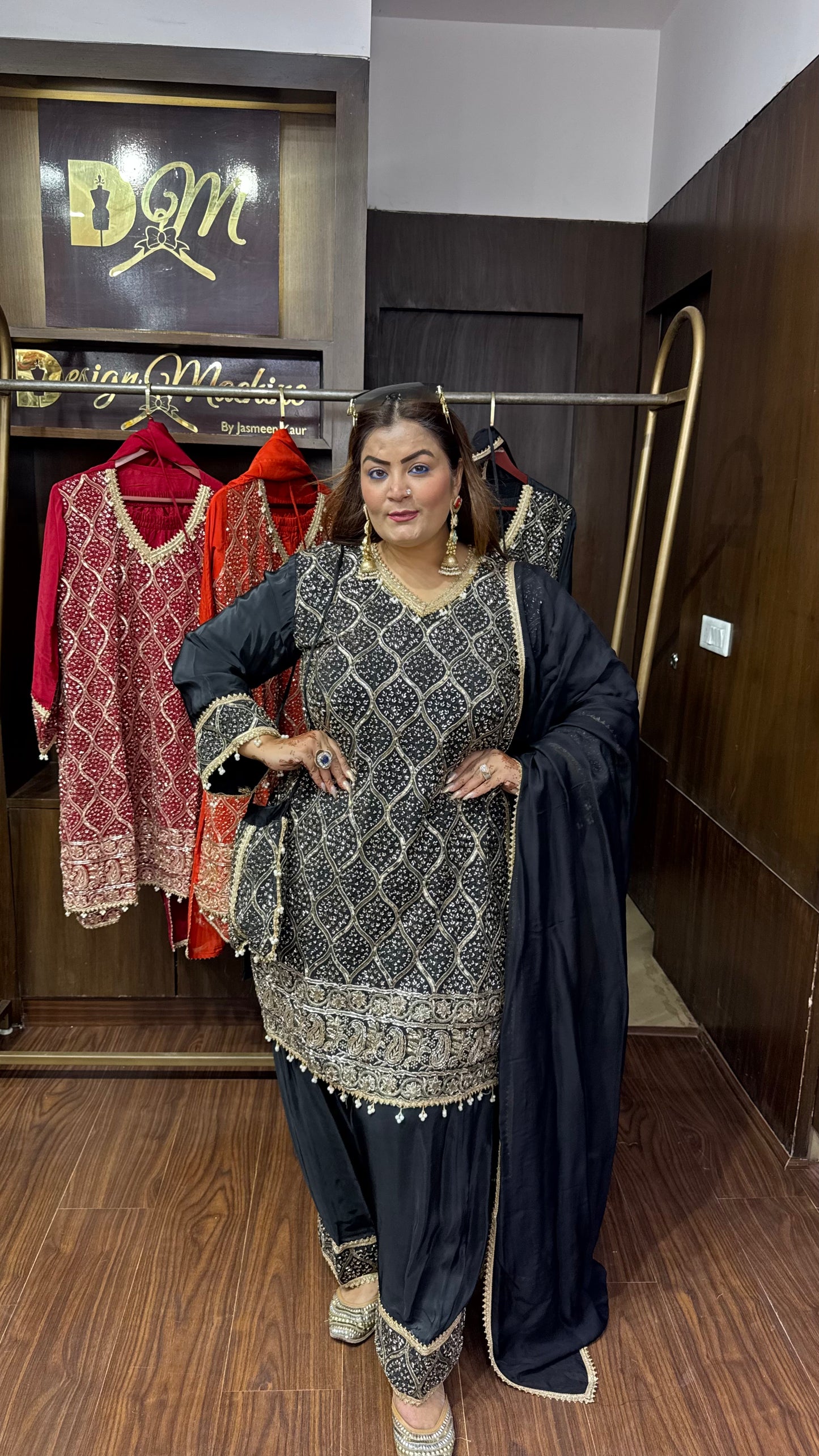 Elara Pure Crepe Farshi Salwar Suit