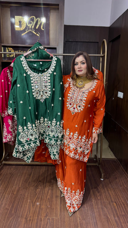 Aurelina Pure Chunon Sharara Suit