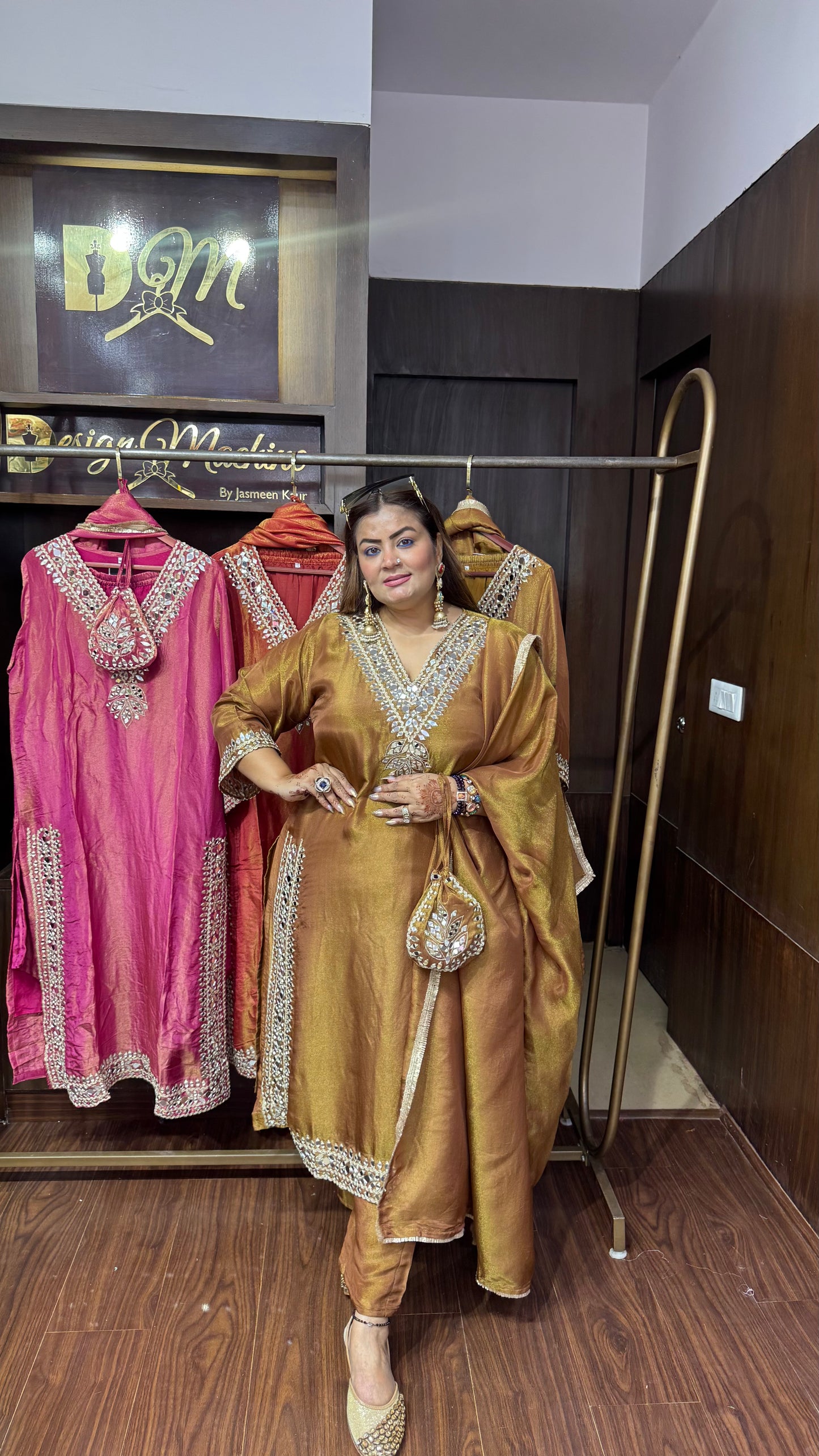 Meher Glass Tissue Phiran Suit with Dupatta