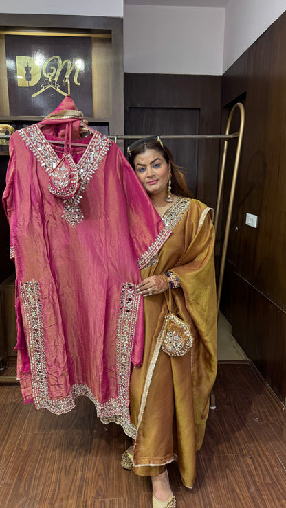 Meher Glass Tissue Phiran Suit with Dupatta