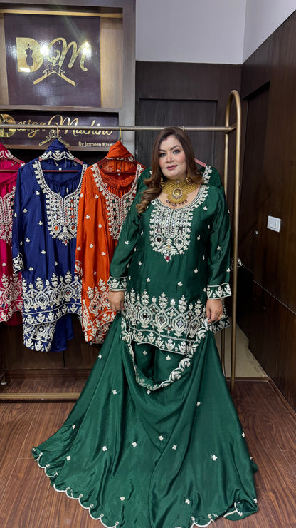 Aurelina Pure Chunon Sharara Suit