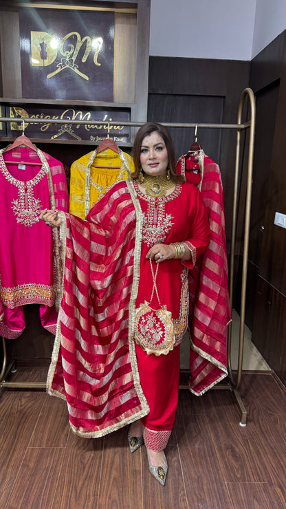 Zarelle Glass Tissue Farshi Salwar Suit
