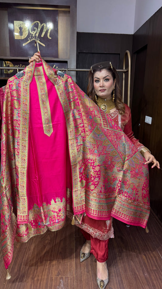 Banarielle Banarasi Unstitched Suit