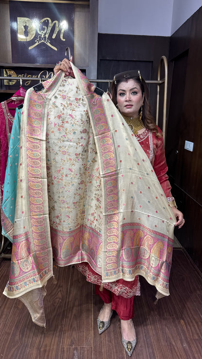 Varnika Banarasi Unstitched Suit