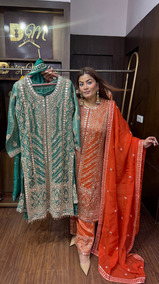 Nayara Glass Tissue Pakistani Suit
