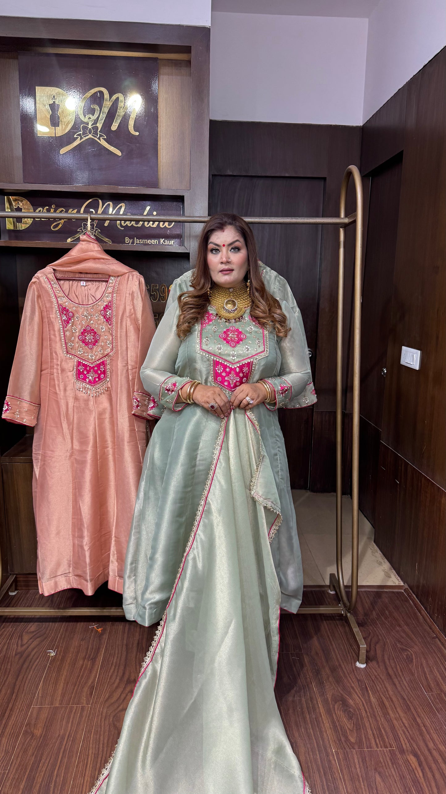 Aavielle Glass Tissue Anarkali Suit