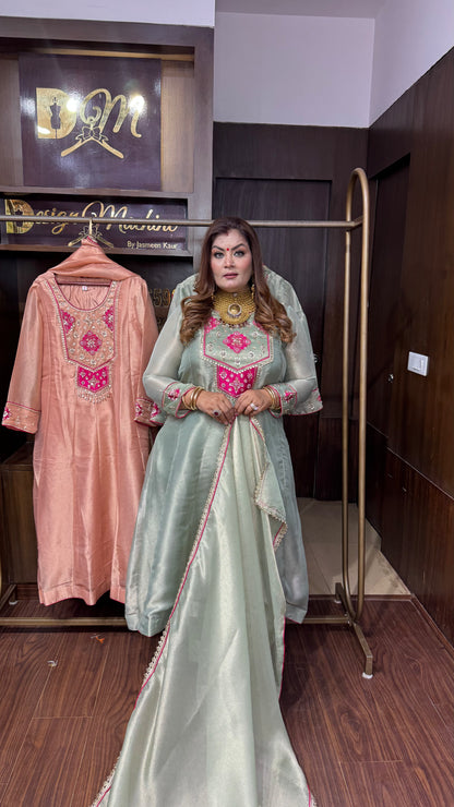 Aavielle Glass Tissue Anarkali Suit