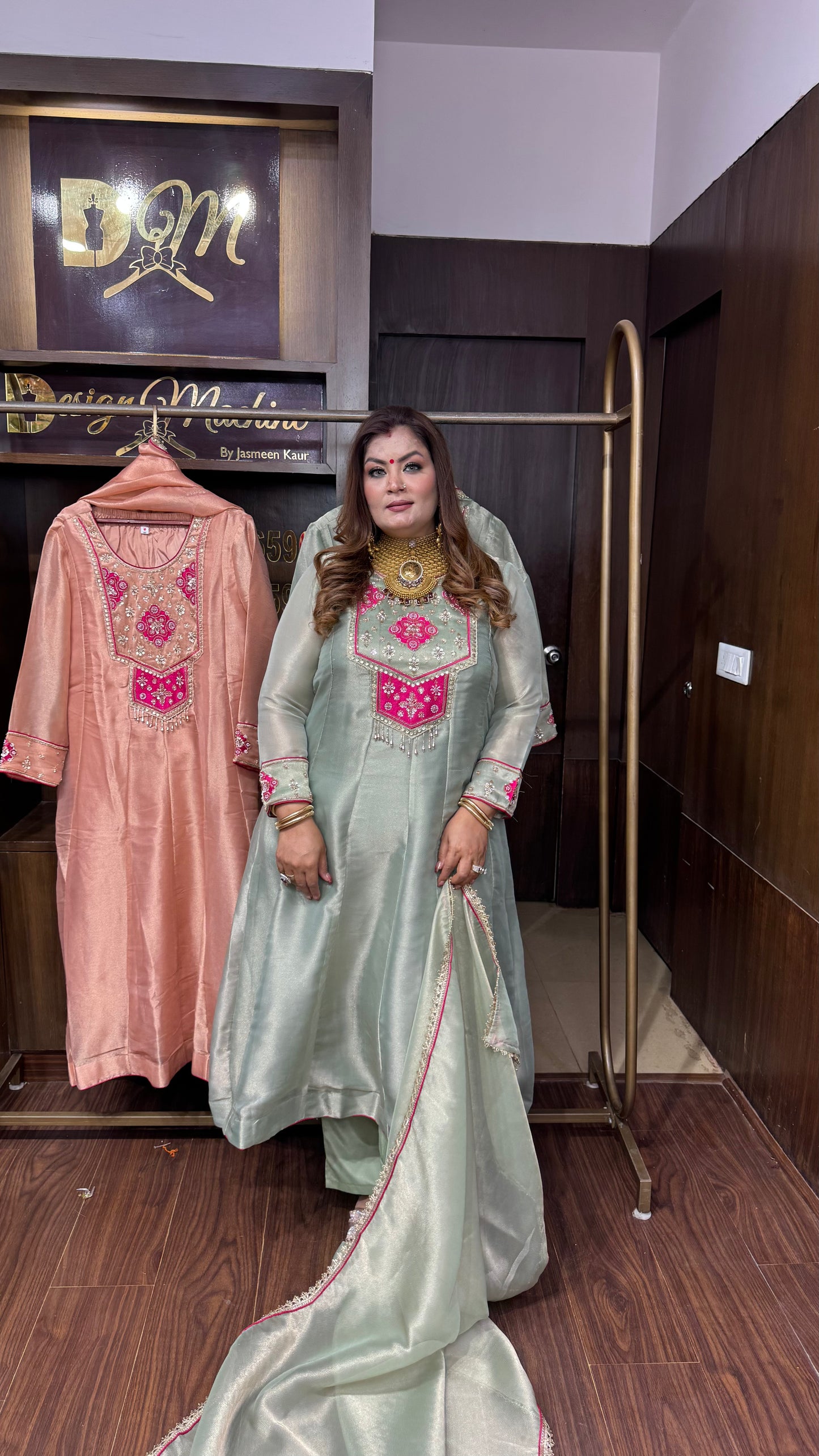 Aavielle Glass Tissue Anarkali Suit