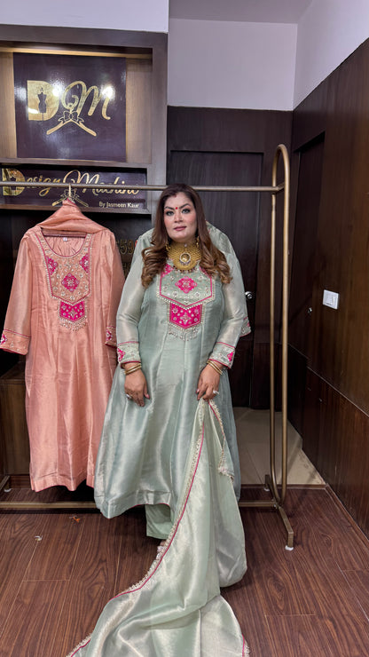 Aavielle Glass Tissue Anarkali Suit