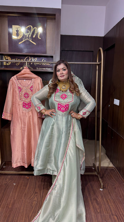 Aavielle Glass Tissue Anarkali Suit