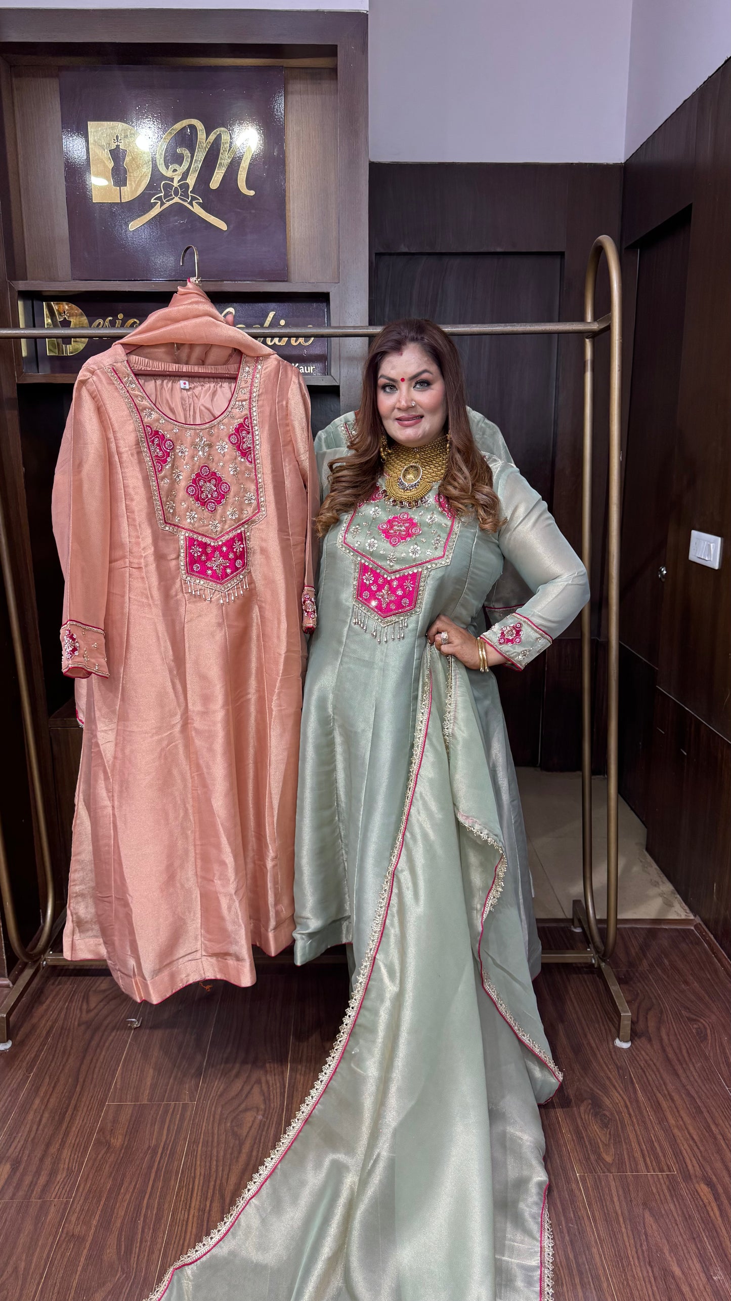 Aavielle Glass Tissue Anarkali Suit
