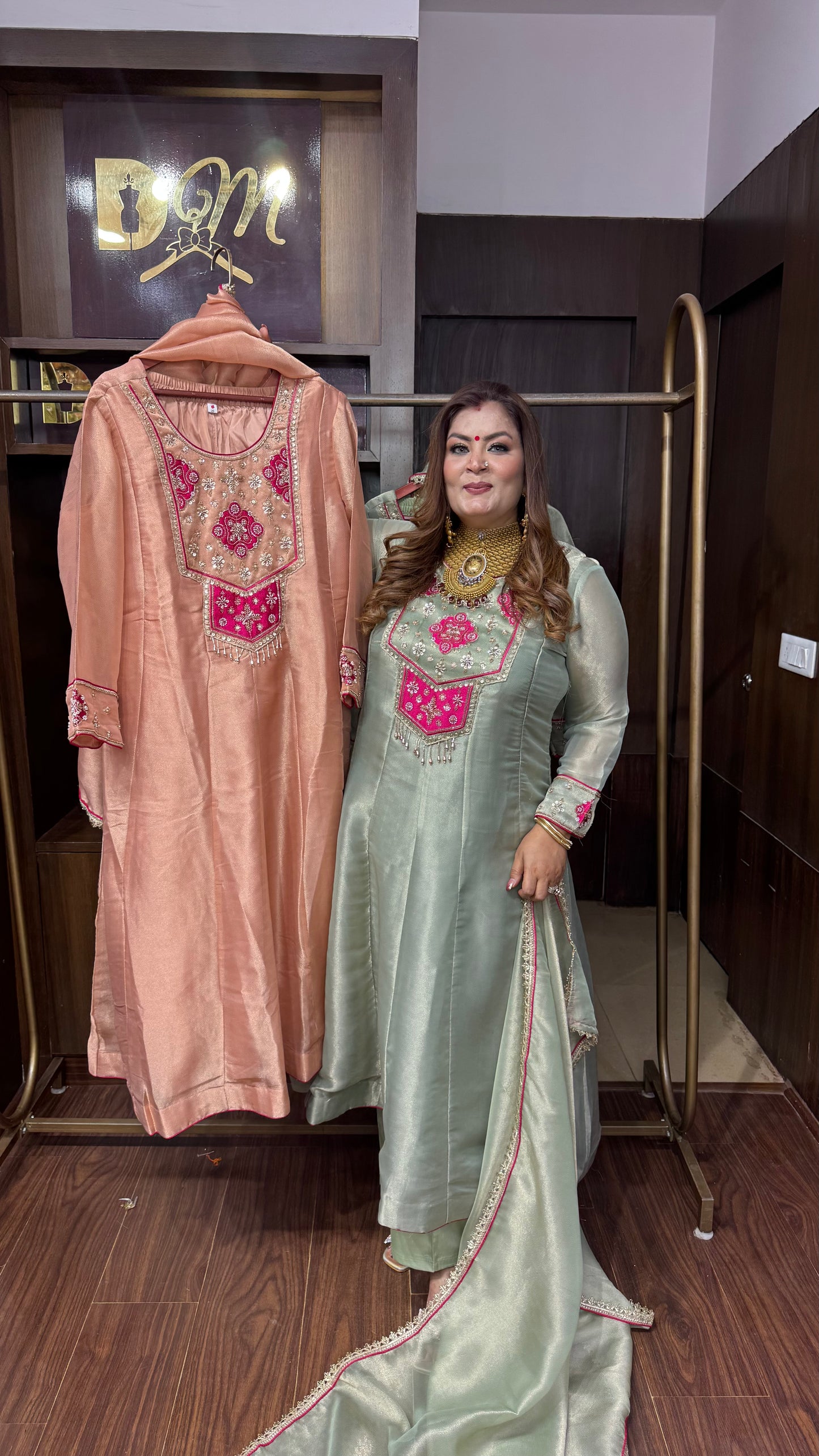 Aavielle Glass Tissue Anarkali Suit