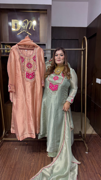 Aavielle Glass Tissue Anarkali Suit
