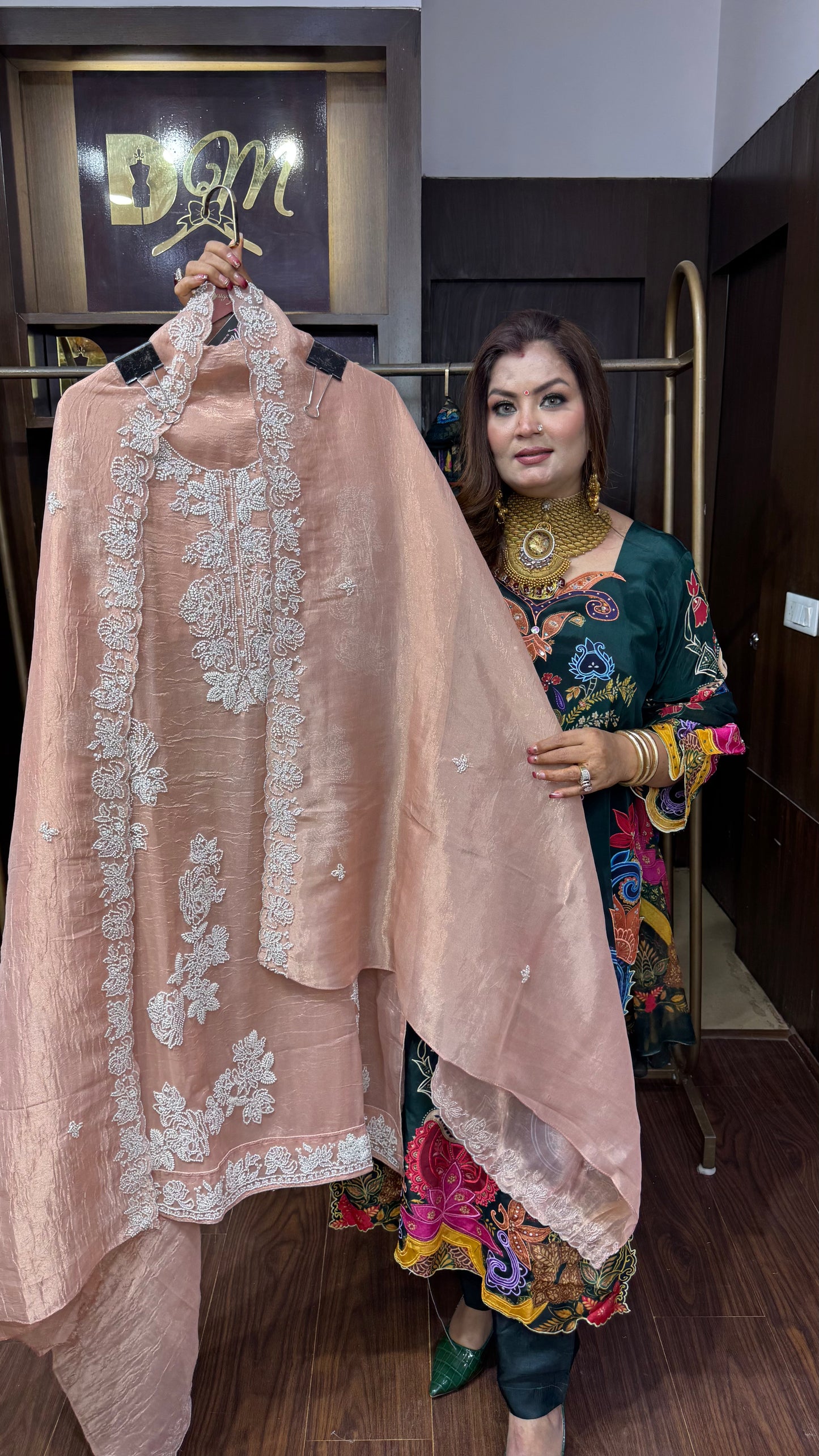 Elowen Glass Tissue Unstitched Suit