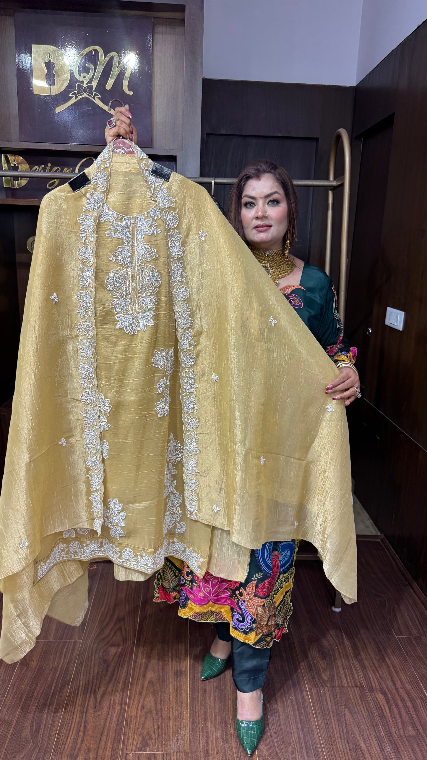 Elowen Glass Tissue Unstitched Suit