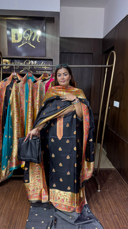 Meher Cotton Silk Unstitched Suit