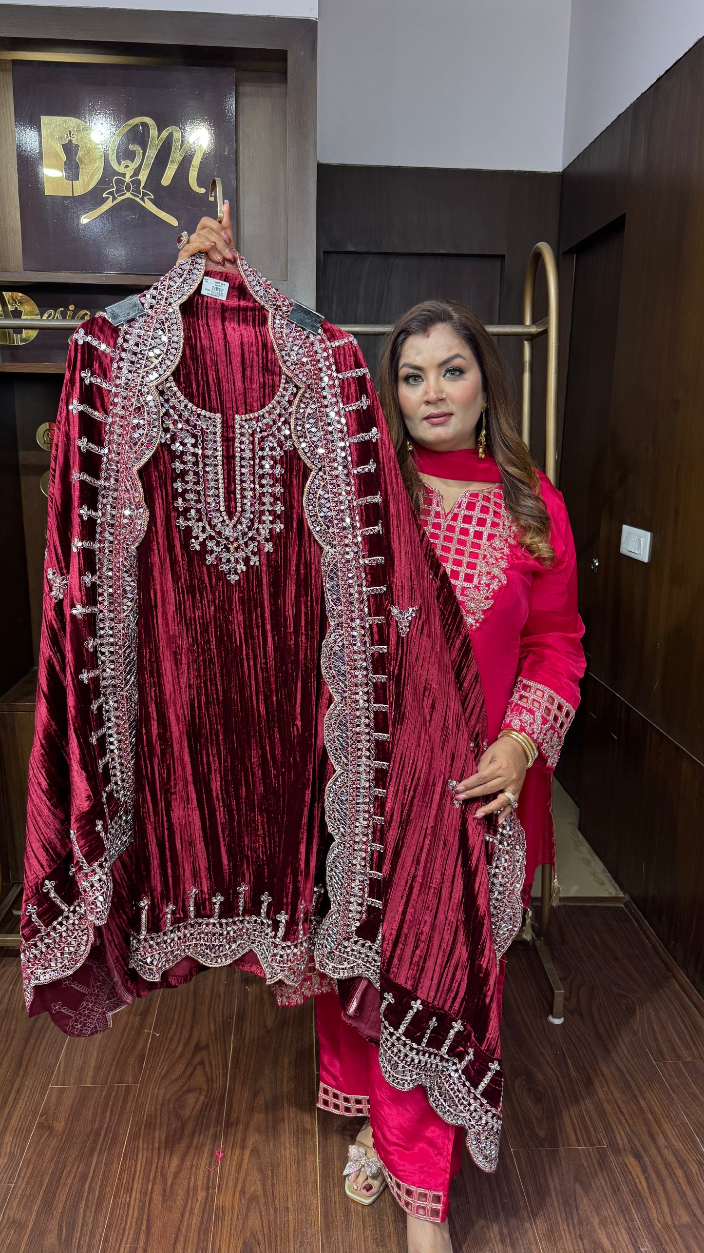 Zarevyn Velvet Unstitched Suit