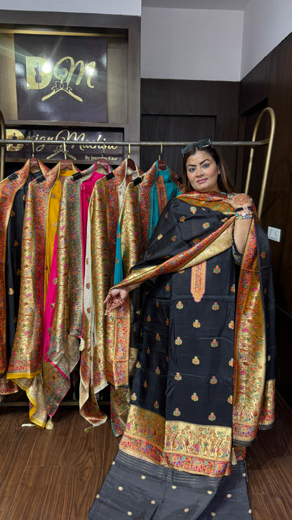 Meher Cotton Silk Unstitched Suit