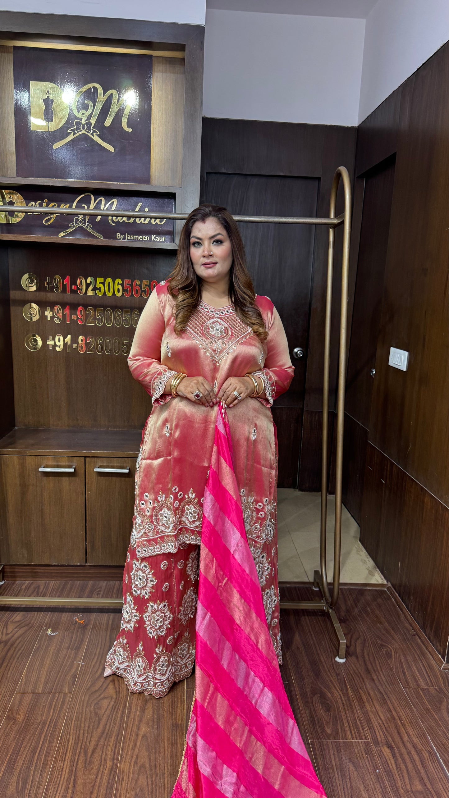 Zarehza Ziraff Tissue Sharara Suit