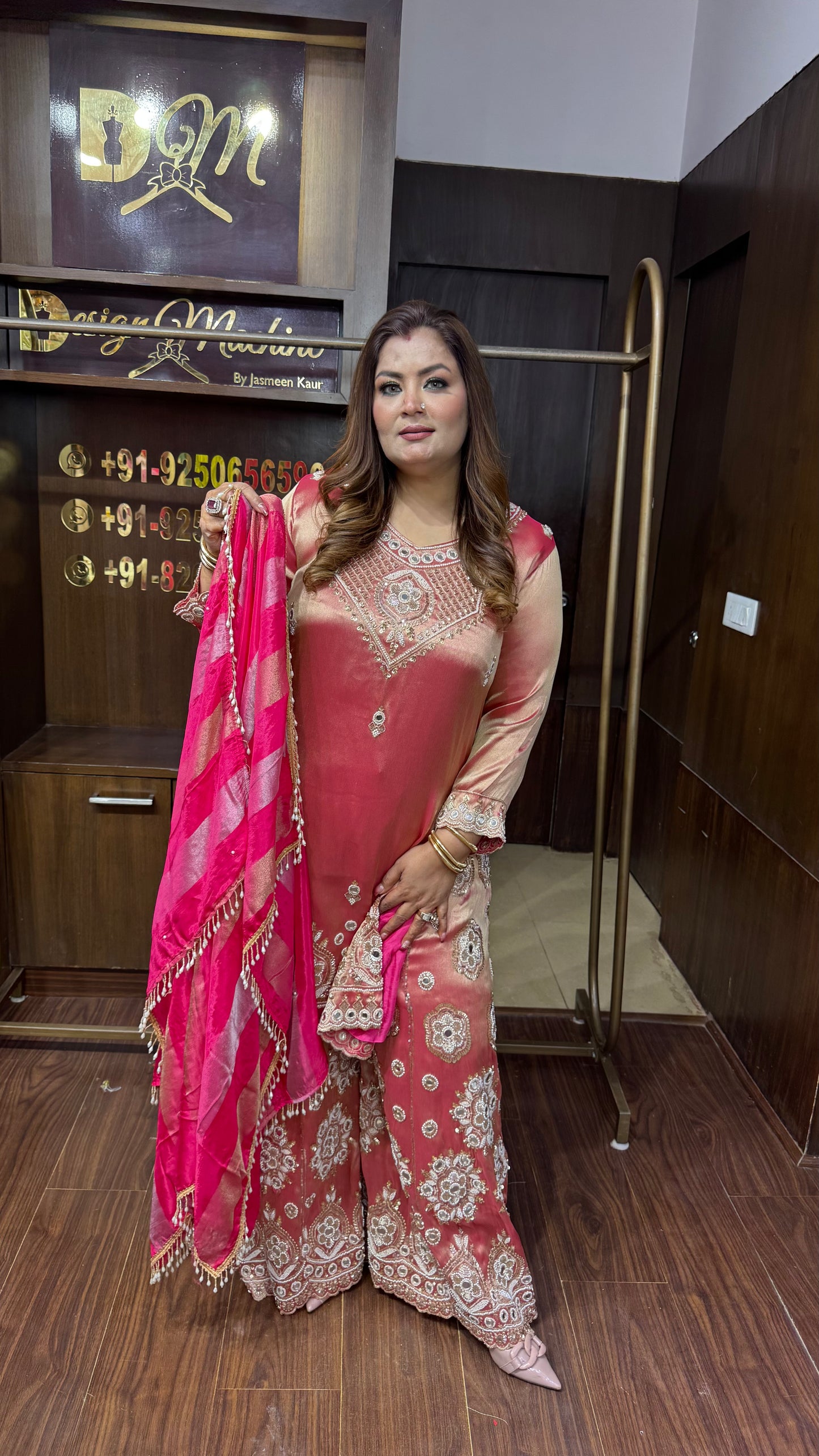 Zarehza Ziraff Tissue Sharara Suit