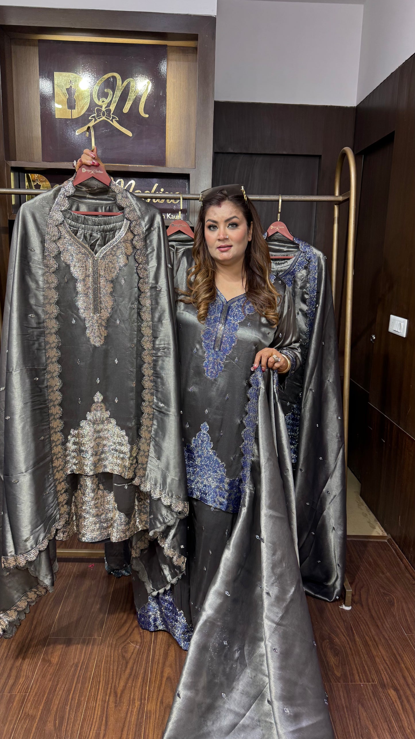 Zaymira Ziraff Tissue Sharara Suit