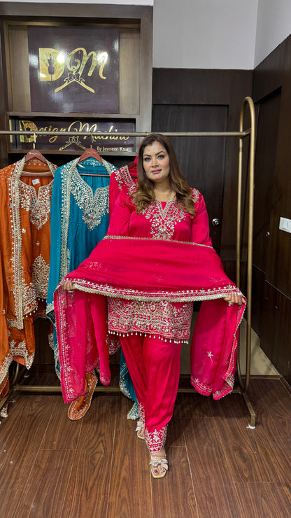 Elviera Glass Tissue Sharara Suit