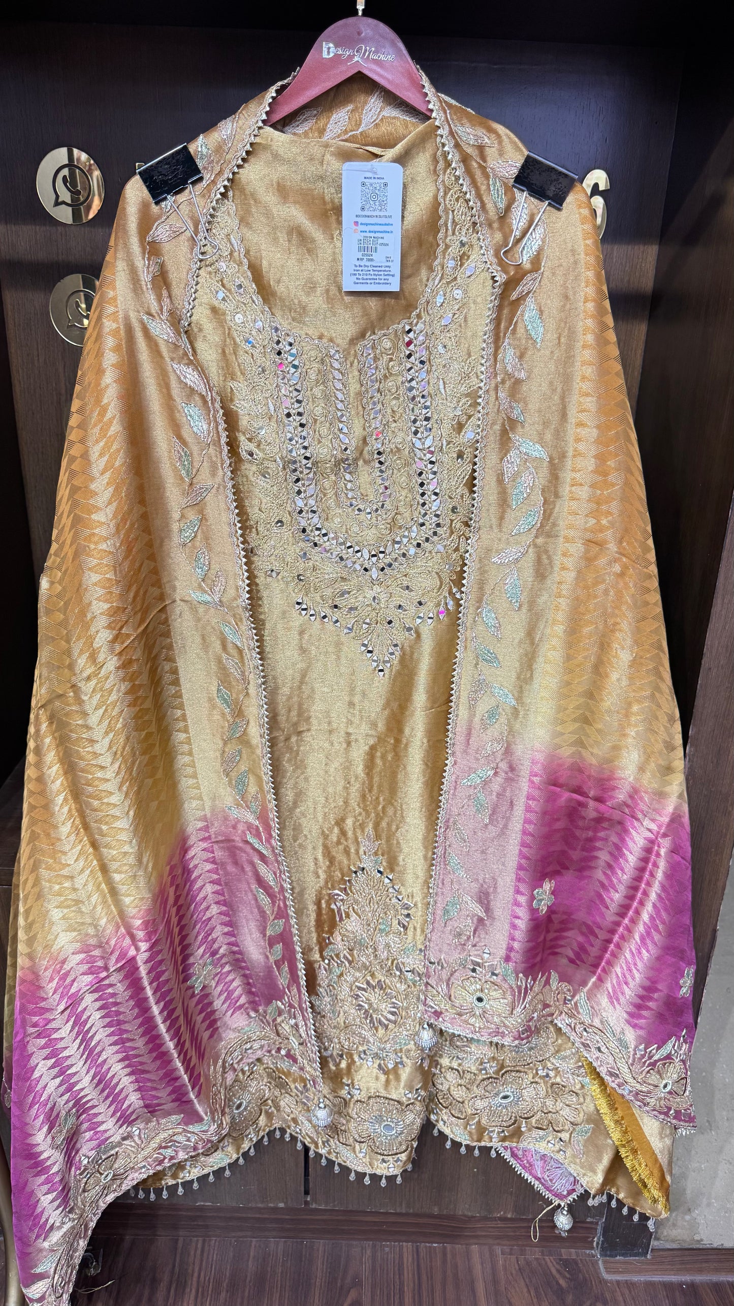 Zivara Glass Tissue Unstitched Suit