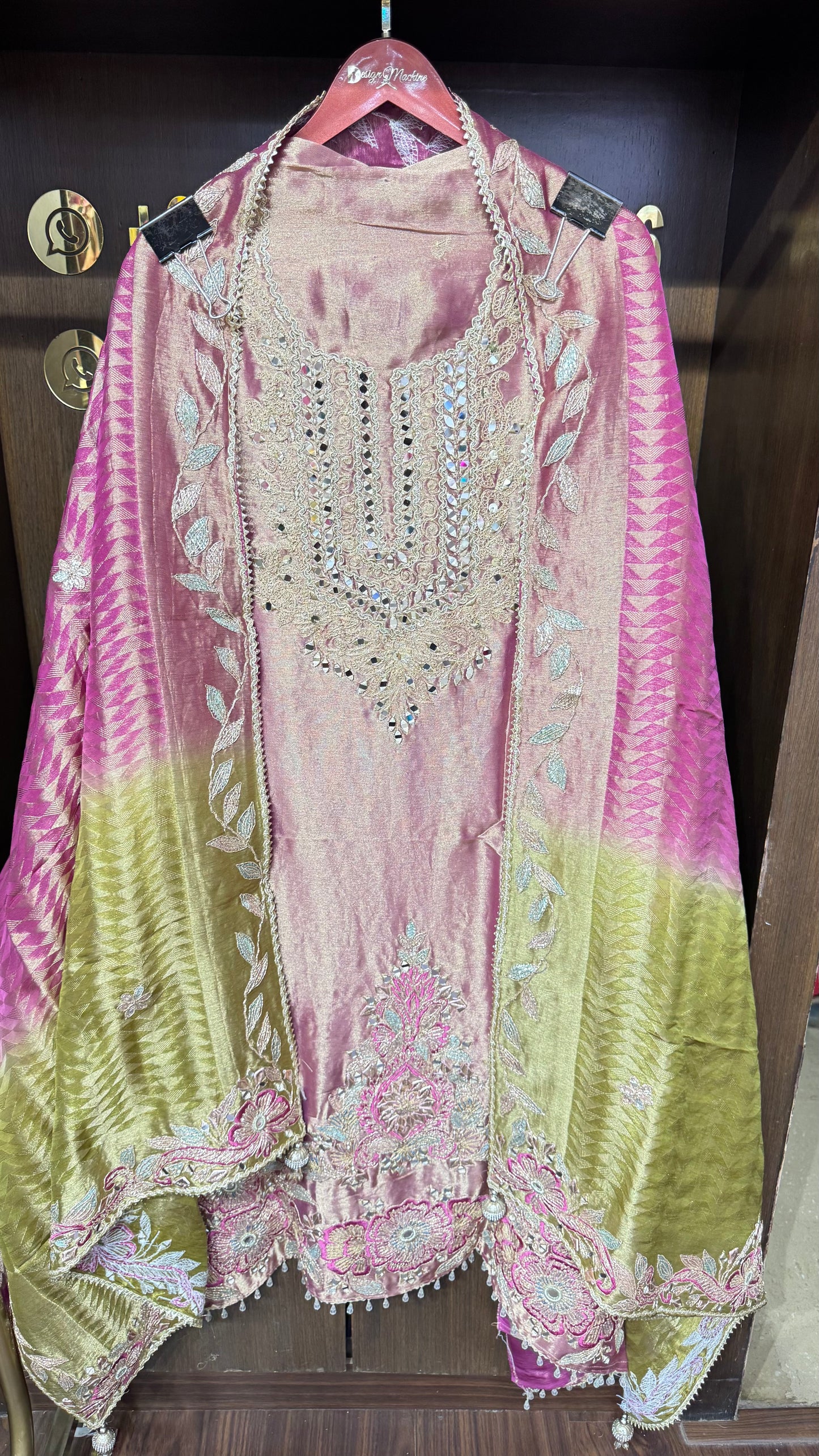 Zivara Glass Tissue Unstitched Suit