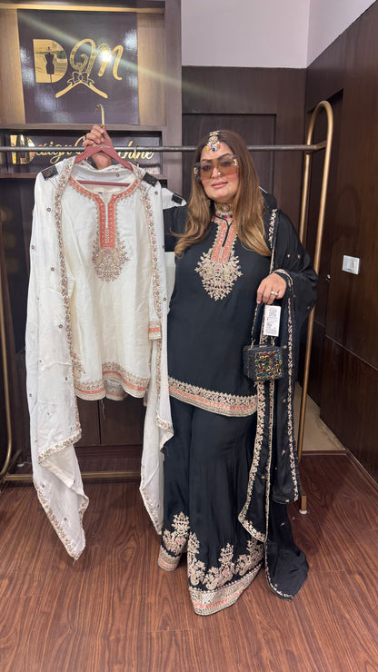 Azmira (Chinnon Crepe Garara Suit)