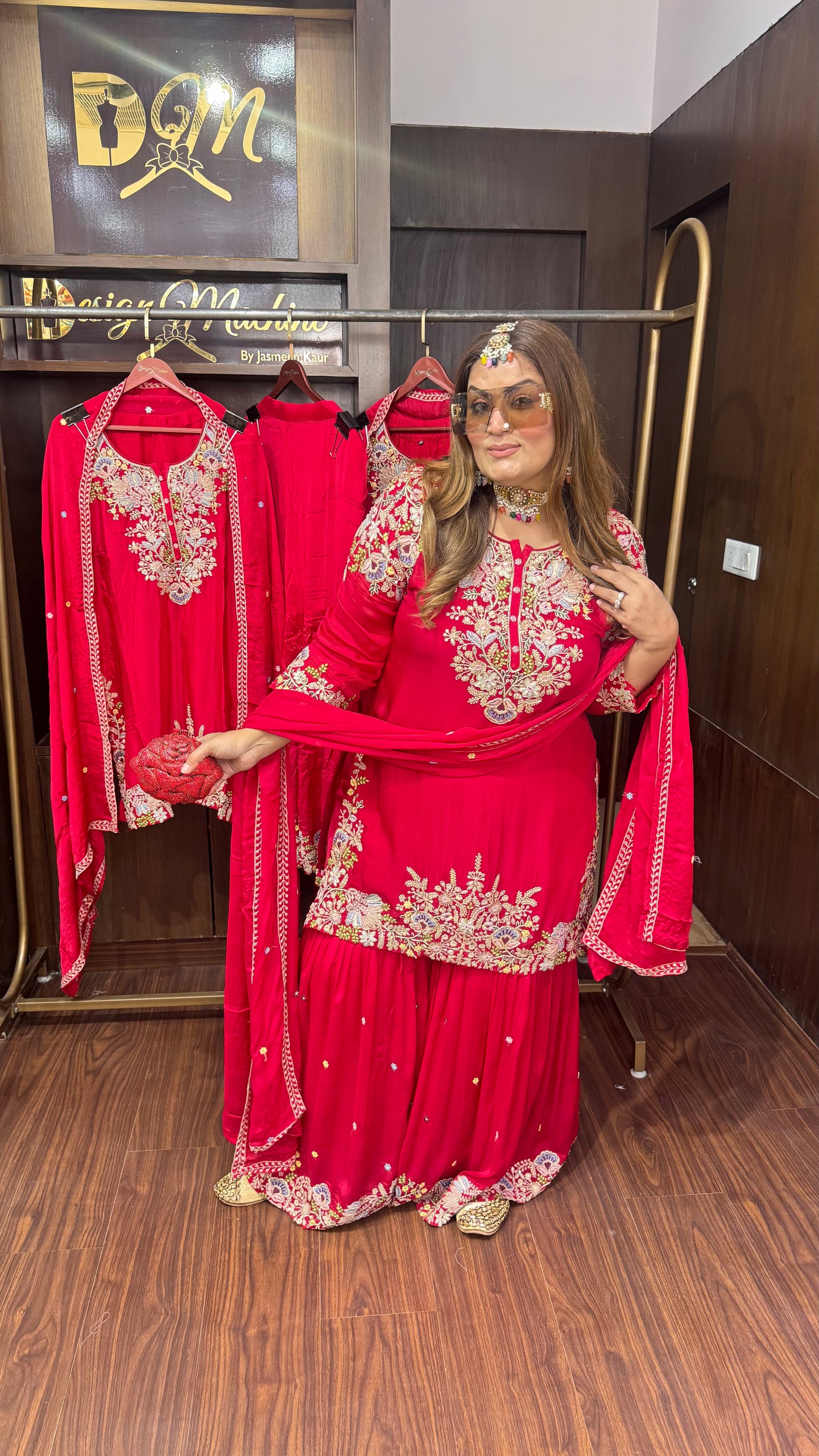 Zanira (Chinnon Crepe Sharara Suit )