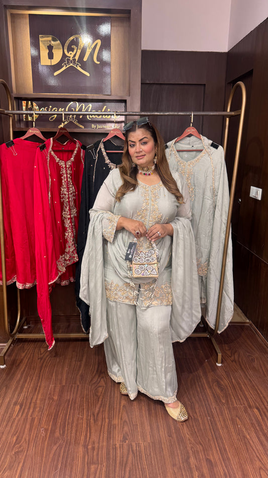 Laviera (Chinnon Crepe Sharara Suit )