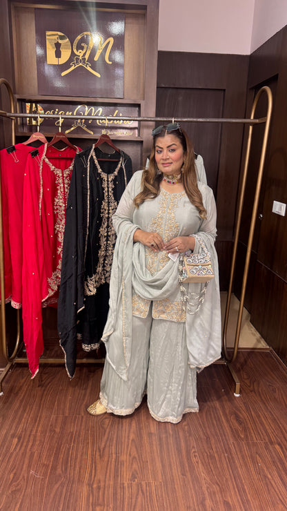 Laviera (Chinnon Crepe Sharara Suit )