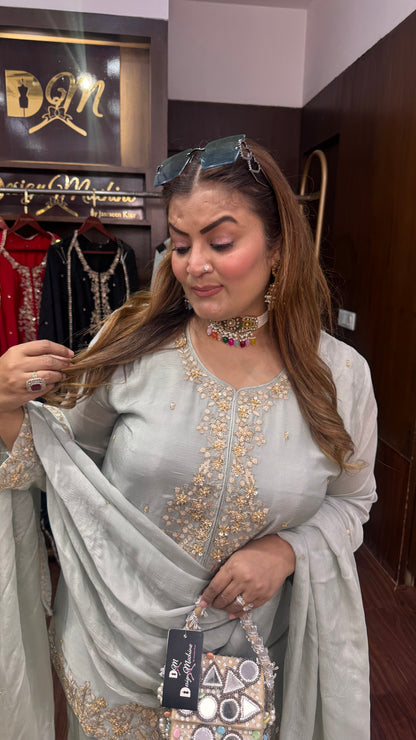 Laviera (Chinnon Crepe Sharara Suit )