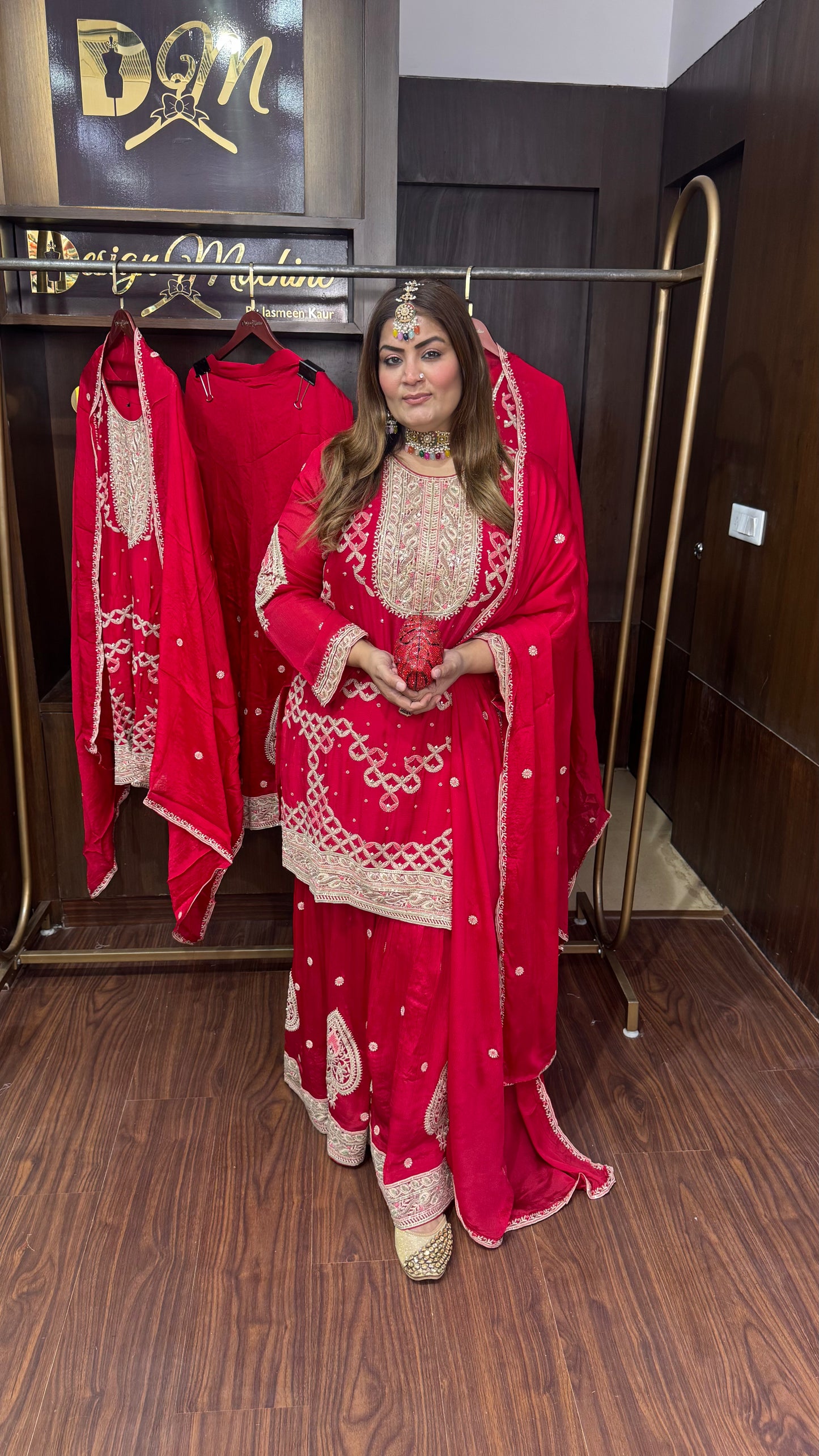 Elmira (Chinnon Crepe Sharara Suit)