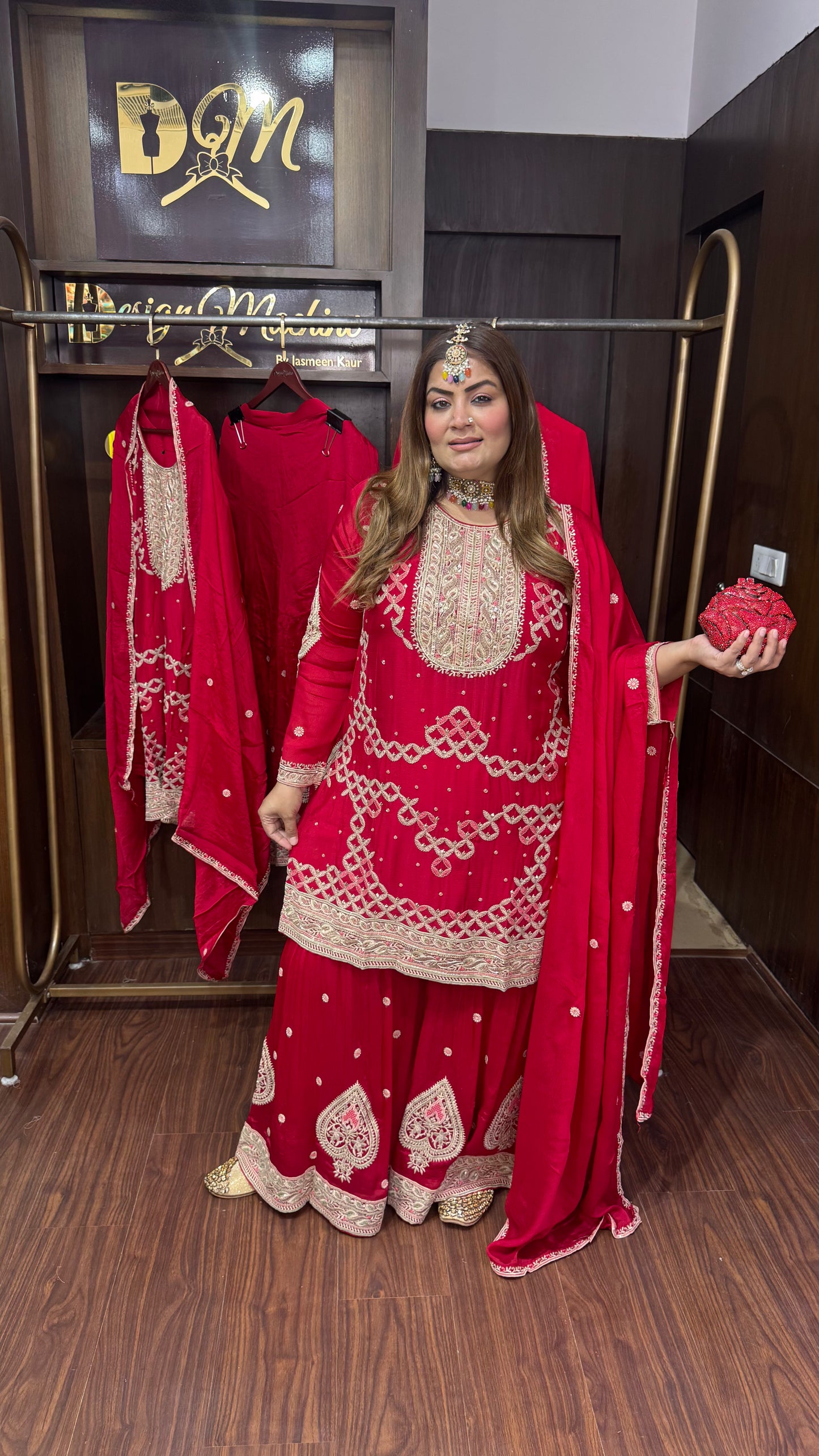 Elmira (Chinnon Crepe Sharara Suit)