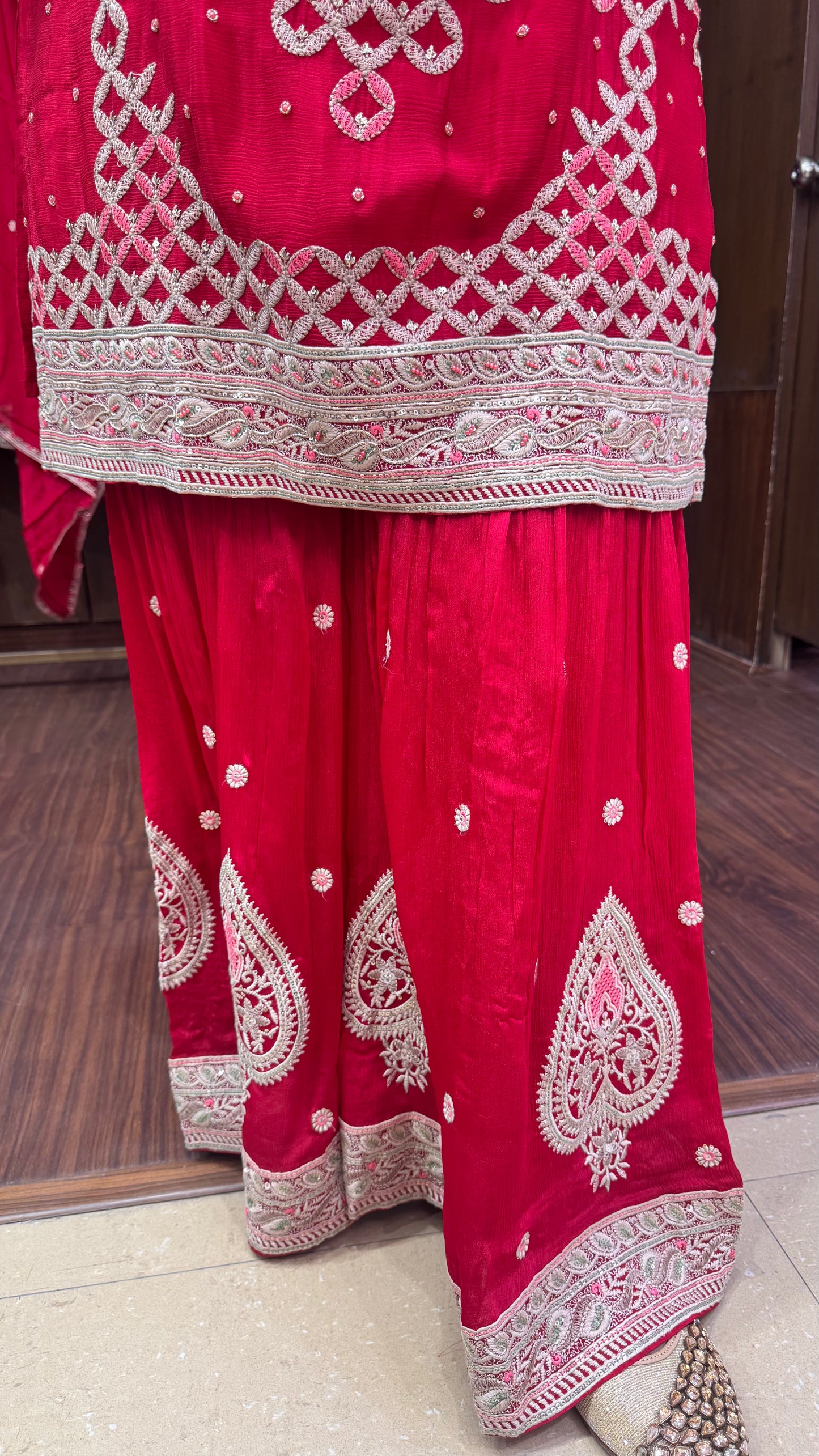 Elmira (Chinnon Crepe Sharara Suit)