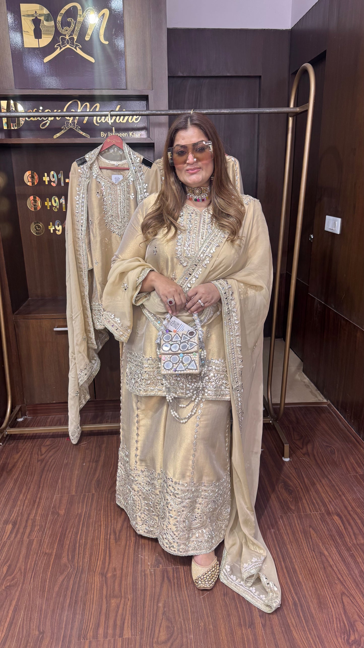 Velmira (Ziraf Tissue Fabric Sharara Suit)