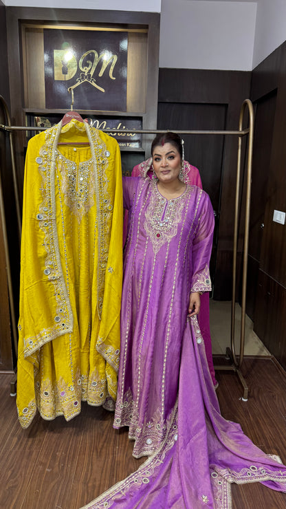 Zareen Pure Chunon Anarkali Suit