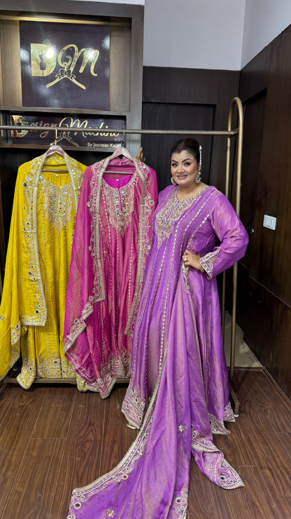 Zareen Pure Chunon Anarkali Suit
