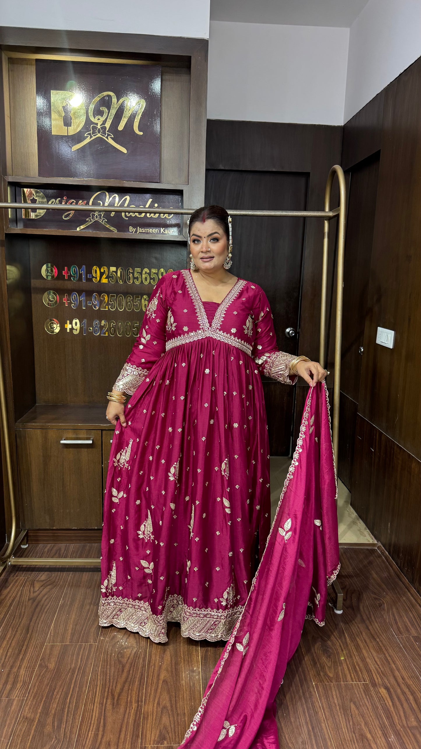 Meher Pure Chunon Crepe Anarkali Suit
