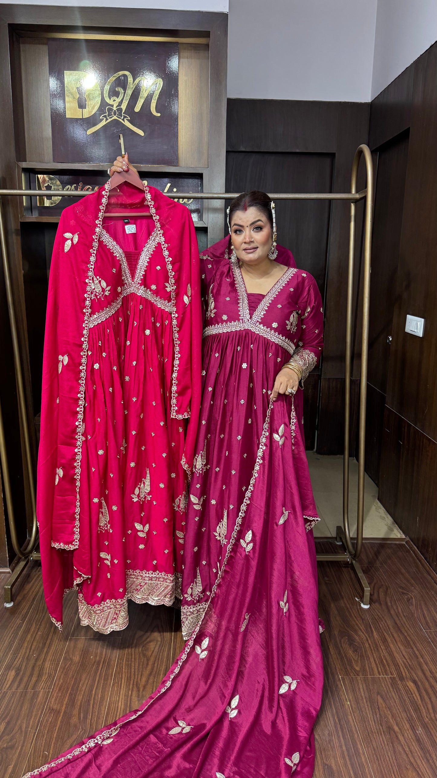 Meher Pure Chunon Crepe Anarkali Suit