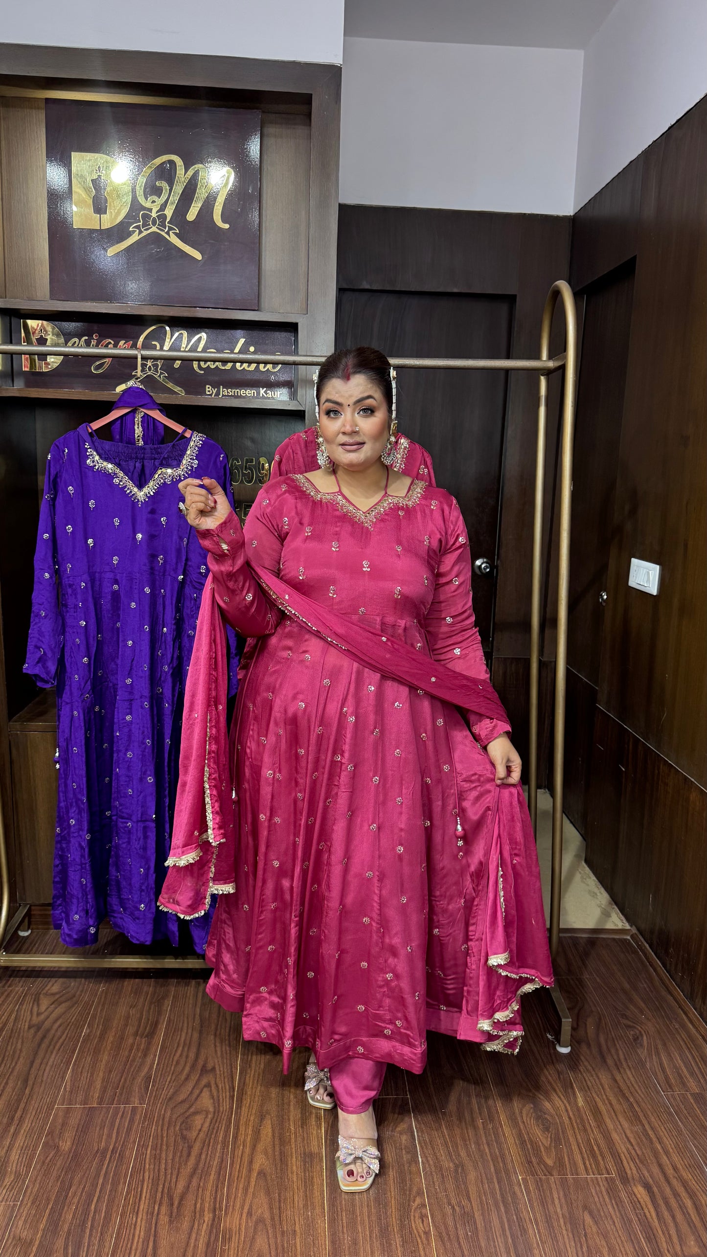 Inaya Chunon Crepe Anarkali Suit