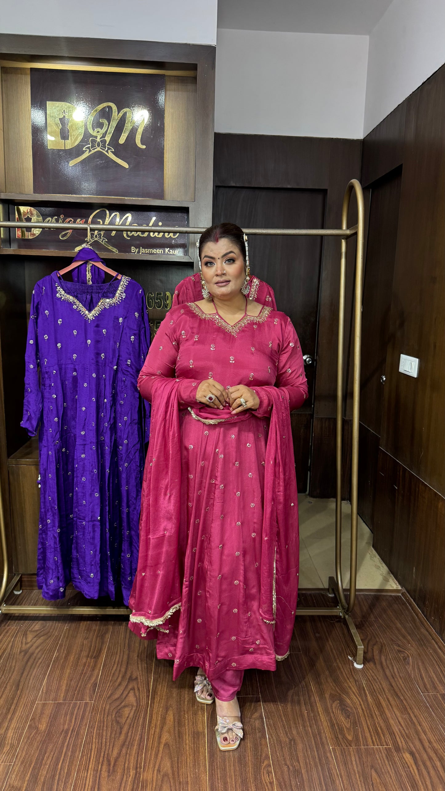 Inaya Chunon Crepe Anarkali Suit