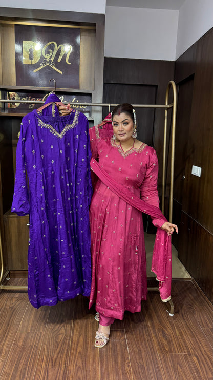 Inaya Chunon Crepe Anarkali Suit