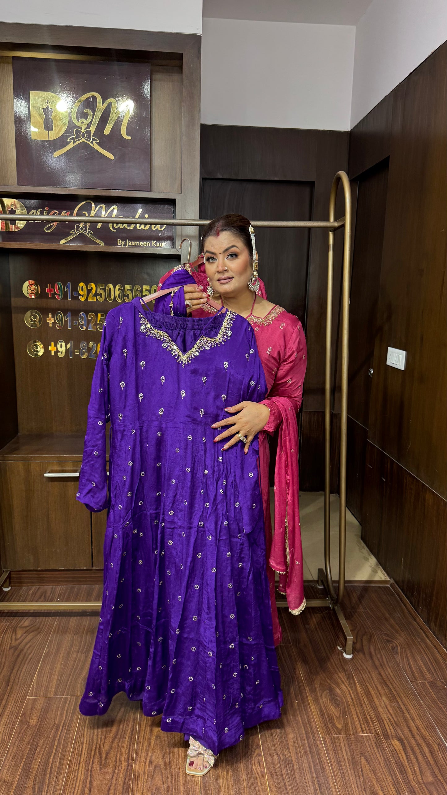 Inaya Chunon Crepe Anarkali Suit